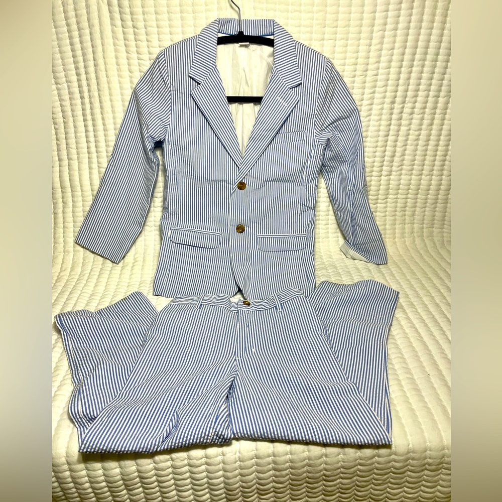 Hartstrings Boys Seersucker Suit, Size 7